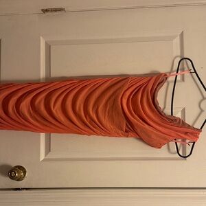 Amazon One Shoulder Coral Dress